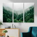 Misty Pine Forest Wall Art Canvas Print, Foggy Evergreen by MyGreatCanvas | Canvas Wall Art Prints | Photo Prints & Wall Decor