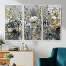 Abstract Floral Wall Art Canvas Print – Gold and Blue by MyGreatCanvas | Canvas Wall Art Prints | Photo Prints & Wall Decor