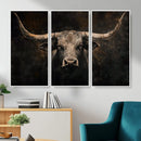 Vintage Longhorn Bull Wall Art Canvas Print – Rustic Western by MyGreatCanvas | Canvas Wall Art Prints | Photo Prints & Wall Decor