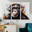 Dj Monkey Wall Art Canvas Print – Colorful Pop Art Banksy by MyGreatCanvas | Canvas Wall Art Prints | Photo Prints & Wall Decor