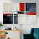 Navy Red Abstract Wall Art Canvas Print, Modern Luxury by MyGreatCanvas | Canvas Wall Art Prints | Photo Prints & Wall Decor