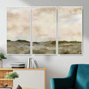 Muted Watercolor Hill Landscape Print — Beige Taupe Cloudy by MyGreatCanvas | Canvas Wall Art Prints | Photo Prints & Wall Decor