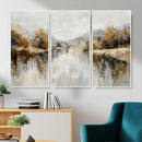 Neutral Abstract Lake Landscape Wall Art Canvas Print by MyGreatCanvas | Canvas Wall Art Prints | Photo Prints & Wall Decor