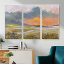 Mountain Sunset Wall Art Canvas Print Vintage Landscape by MyGreatCanvas | Canvas Wall Art Prints | Photo Prints & Wall Decor