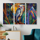Colorful Heron Wall Art Canvas Print Tropical Bird Abstract by MyGreatCanvas | Canvas Wall Art Prints | Photo Prints & Wall Decor