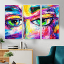 Colorful Abstract Face Wall Art Canvas Print – Modern Pop by MyGreatCanvas | Canvas Wall Art Prints | Photo Prints & Wall Decor