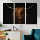 Highland Cow Wall Art Canvas Print – Moody Dark Rustic by MyGreatCanvas | Canvas Wall Art Prints | Photo Prints & Wall Decor