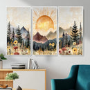 Boho Mountain Landscape Large Wall Art, Horizontal Gold by MyGreatCanvas | Canvas Wall Art Prints | Photo Prints & Wall Decor