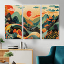 Yayoi Kusama Boho Mountain Landscape Large Wall Art, by MyGreatCanvas | Canvas Wall Art Prints | Photo Prints & Wall Decor