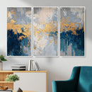 Blue Gold Abstract Large Framed Canvas Wall Art, Modern by MyGreatCanvas | Canvas Wall Art Prints | Photo Prints & Wall Decor