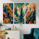 Colorful Japanese Landscape Print: Maximalist Panoramic Wall by MyGreatCanvas | Canvas Wall Art Prints | Photo Prints & Wall Decor