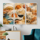 Geometric Boho Abstract Wall Art Canvas Print, Orange Blue by MyGreatCanvas | Canvas Wall Art Prints | Photo Prints & Wall Decor