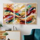 Geometric Abstract Wall Art Canvas Print, Orange Blue by MyGreatCanvas | Canvas Wall Art Prints | Photo Prints & Wall Decor