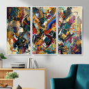 Geometric Abstract Wall Art Canvas Print, Orange Blue by MyGreatCanvas | Canvas Wall Art Prints | Photo Prints & Wall Decor