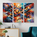 Geometric Abstract Wall Art Canvas Print, Orange Blue by MyGreatCanvas | Canvas Wall Art Prints | Photo Prints & Wall Decor