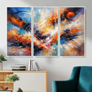 Lyrical Abstraction Wall Art Canvas Print, Orange Blue by MyGreatCanvas | Canvas Wall Art Prints | Photo Prints & Wall Decor