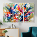 Geometric Abstract Wall Art Canvas Print, Orange Blue by MyGreatCanvas | Canvas Wall Art Prints | Photo Prints & Wall Decor