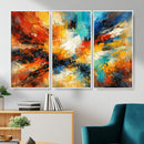 Lyrical Abstract Wall Art Canvas Print, Orange Blue Abstract by MyGreatCanvas | Canvas Wall Art Prints | Photo Prints & Wall Decor