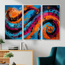 Geometric Abstract Wall Art Canvas Print, Orange Blue by MyGreatCanvas | Canvas Wall Art Prints | Photo Prints & Wall Decor