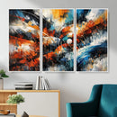 Geometric Abstract Wall Art Canvas Print, Orange Blue by MyGreatCanvas | Canvas Wall Art Prints | Photo Prints & Wall Decor