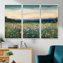 Wildflower Meadow Oil Painting Canvas — Daisy Lavender