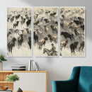 Cowboy Cattle Drive Canvas Wall Art, Western Longhorn Herd by MyGreatCanvas | Canvas Wall Art Prints | Photo Prints & Wall Decor