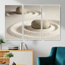 Zen Garden Stone Sand Canvas | Japanese Rock Garden Wall Art by MyGreatCanvas | Canvas Wall Art Prints | Photo Prints & Wall Decor