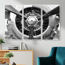 Vintage Propeller Plane Wall Art Canvas Print, Black and by MyGreatCanvas | Canvas Wall Art Prints | Photo Prints & Wall Decor