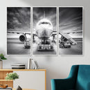 Airplane Wall Art Canvas Print, Black and White Jet Aircraft by MyGreatCanvas | Canvas Wall Art Prints | Photo Prints & Wall Decor