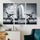 Propeller Plane Wall Art Canvas Print, Black and White by MyGreatCanvas | Canvas Wall Art Prints | Photo Prints & Wall Decor