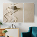 Zen Garden Stone Sand Canvas | Japanese Rock Garden Wall Art by MyGreatCanvas | Canvas Wall Art Prints | Photo Prints & Wall Decor