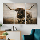 Longhorn Bull Wall Art Canvas Print, Western Farmhouse by MyGreatCanvas | Canvas Wall Art Prints | Photo Prints & Wall Decor