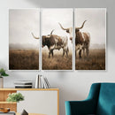 Texas Longhorn Canvas Wall Art Western Bull Desert Moody by MyGreatCanvas | Canvas Wall Art Prints | Photo Prints & Wall Decor
