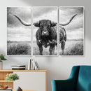 Texas Longhorn Canvas Wall Art Western Bull Desert Moody by MyGreatCanvas | Canvas Wall Art Prints | Photo Prints & Wall Decor