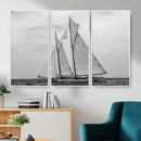 Vintage Sailboat Wall Art Canvas Print, Black and White by MyGreatCanvas | Canvas Wall Art Prints | Photo Prints & Wall Decor