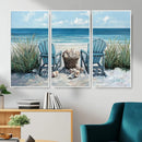 Beach Canvas Wall Art Coastal Adirondack Chairs Ocean by MyGreatCanvas | Canvas Wall Art Prints | Photo Prints & Wall Decor