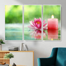 Zen Lotus Candle Canvas Wall Art Pink Spa Meditation by MyGreatCanvas | Canvas Wall Art Prints | Photo Prints & Wall Decor