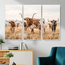 Texas Longhorn Canvas Wall Art, Rustic Farm Animal Photography Print, Farmhouse Country Decor, Western Ranch Art by MyGreatCanvas | Canvas Wall Art Prints | Photo Prints & Wall Decor