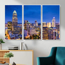 Charlotte Skyline Canvas Wall Art Print – North Carolina Cityscape Photography Print by MyGreatCanvas | Canvas Wall Art Prints | Photo Prints & Wall Decor
