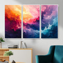 Colorful Abstract Canvas Wall Art Print, Vibrant Popup Color Art Print