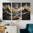 Abstract Mountain Wall Art Canvas Print Modern Landscape Painting Print