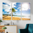 Tropical Beach Canvas Wall Art, Palm Tree Ocean Photo Print, Coastal Living Room Decor, Turquoise Sea Beach House Art, Summer Wall Art by MyGreatCanvas | Canvas Wall Art Prints | Photo Prints & Wall Decor