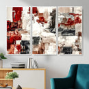 Blue Teal Abstract Canvas Wall Art, Modern Textured Painting Print, Navy Orange White Contemporary Art, Neutral Living Room Decor, Office Art by MyGreatCanvas | Canvas Wall Art Prints | Photo Prints & Wall Decor