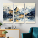 Lake Abstract Mountain Wall Art Canvas Print