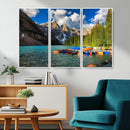Moraine Lake 3-Panel Wall Art, Majestic Mountain and Lake by MyGreatCanvas | Canvas Wall Art Prints | Photo Prints & Wall Decor