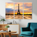 Paris Eiffel Tower Sunset Canvas Wall Art Print - Iconic