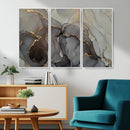 Gray Marble Fluid Wall Art – Modern Abstract Canvas Print