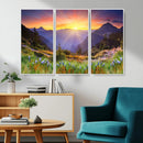 Mountain and Spring Wall Art Canvas Print