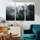 Foggy Forest Wall Art Canvas Print | 3 Panel Large Misty by MyGreatCanvas | Canvas Wall Art Prints | Photo Prints & Wall Decor