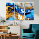 Blue Orange Marble Fluid Effect Canvas Wall Art Print by MyGreatCanvas | Canvas Wall Art Prints | Photo Prints & Wall Decor